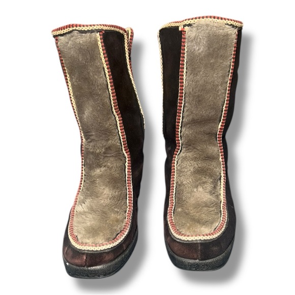 Yodelers Shearling Lined Suede Winter Boots – Women’s 7.5 – Made in USA - Picture 2 of 8